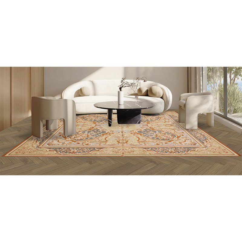 Wool Oriental Area Rug, Square 6' x 6'