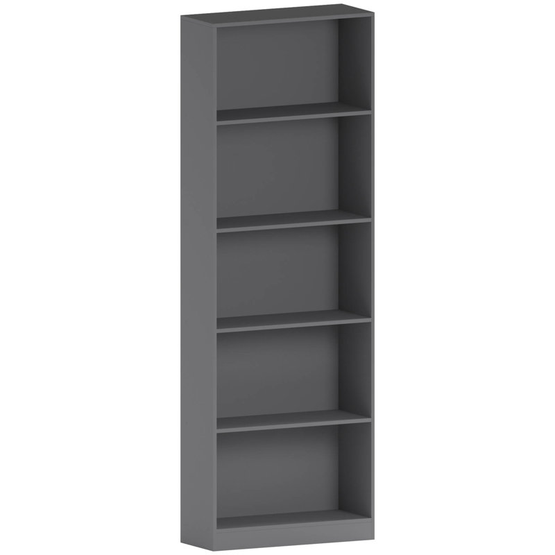 142cm H x 60cm W Standard Bookcase, 175 cm H x 60 cm W, Grey