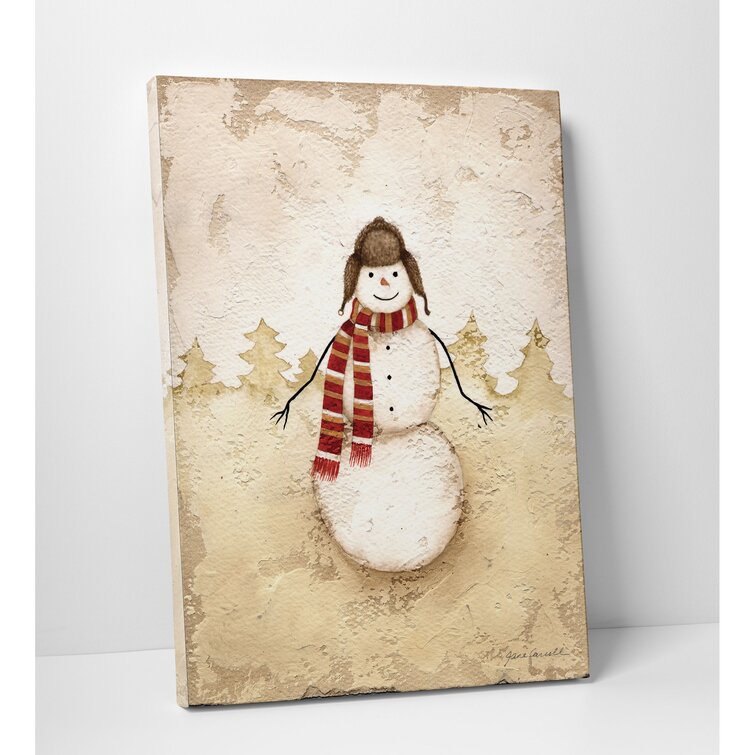 Vintage Snowman | Large Solid-Faced Canvas Wall Art Print | Great Big Canvas