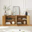 Meuble télé avec armoire à rayures verticales pour la cuisine, la chambre à coucher et le vestibule. Naturel