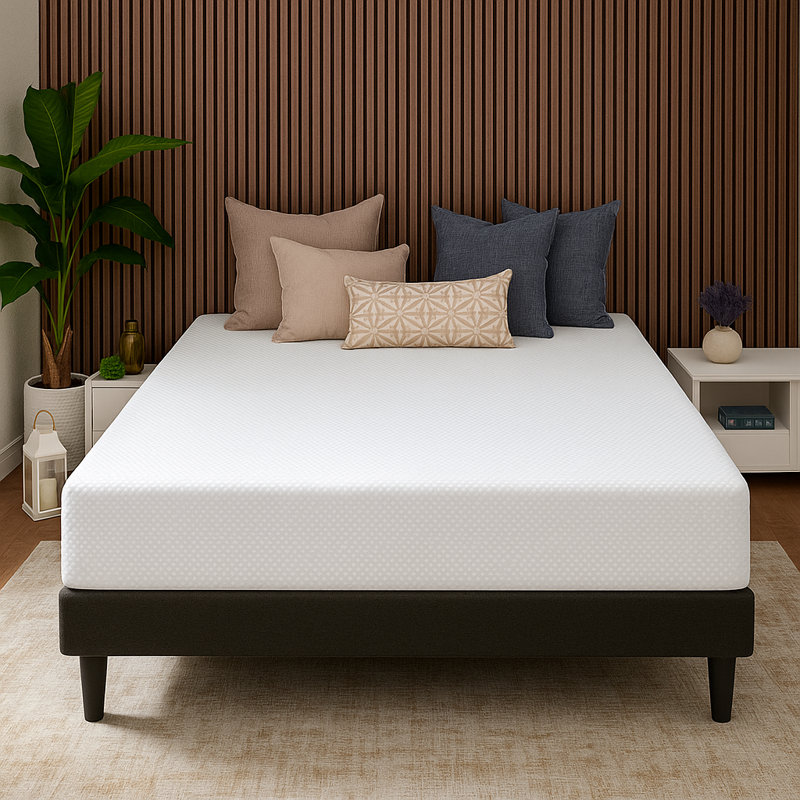 Nestl Green Tea Cooling Memory Foam Mattress, King, 10"