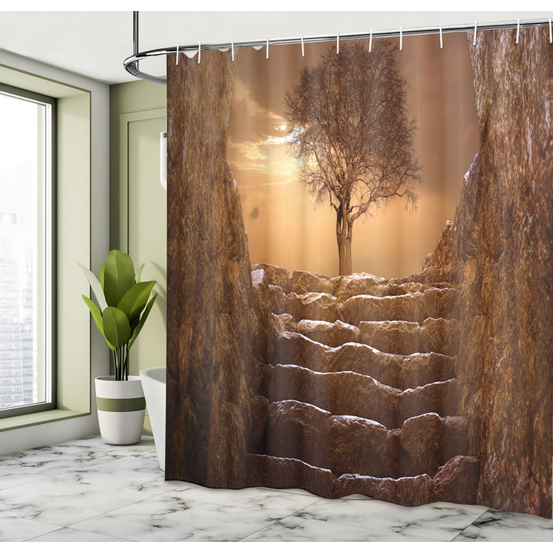 Shower Curtain with Hooks Included, 84"H x 69"W