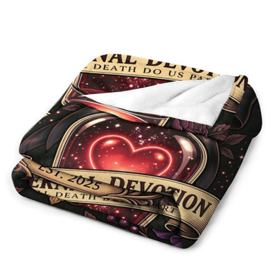 Jeté en flanelle de luxe empoisonné avec amour (2), couverture douce et chaude pour le salon