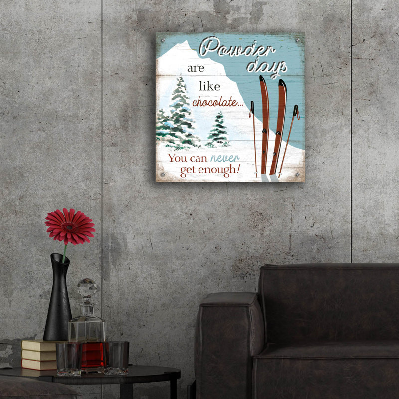  «Powder Days» par Elizabeth Tyndall, art mural en verre acrylique, 24 po x 24 po, H 24 po x l 24 po