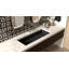 Lavabo de salle de bain encastrable en résine 39,4 po x 16,7 po Badeloft UB-05-XL-GBLK-71991398