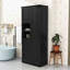 Grande armoire de rangement avec tablettes réglables et grand panier rabattable-822257337