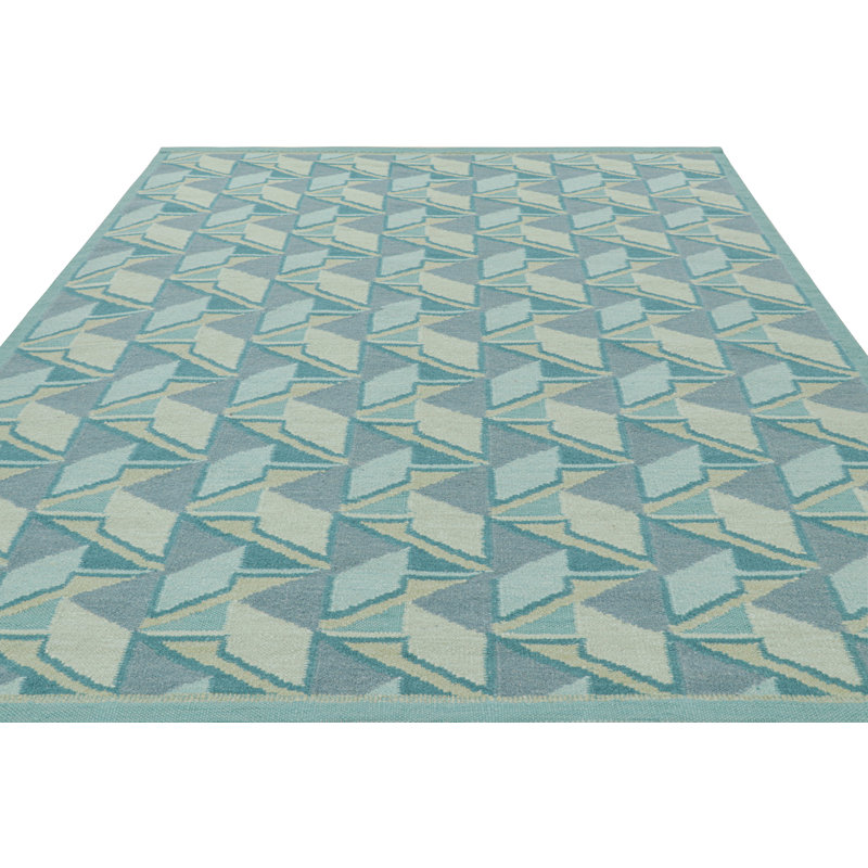 Scandinavian Wool Geometric Area Rug, Rectangle 5' x 7'