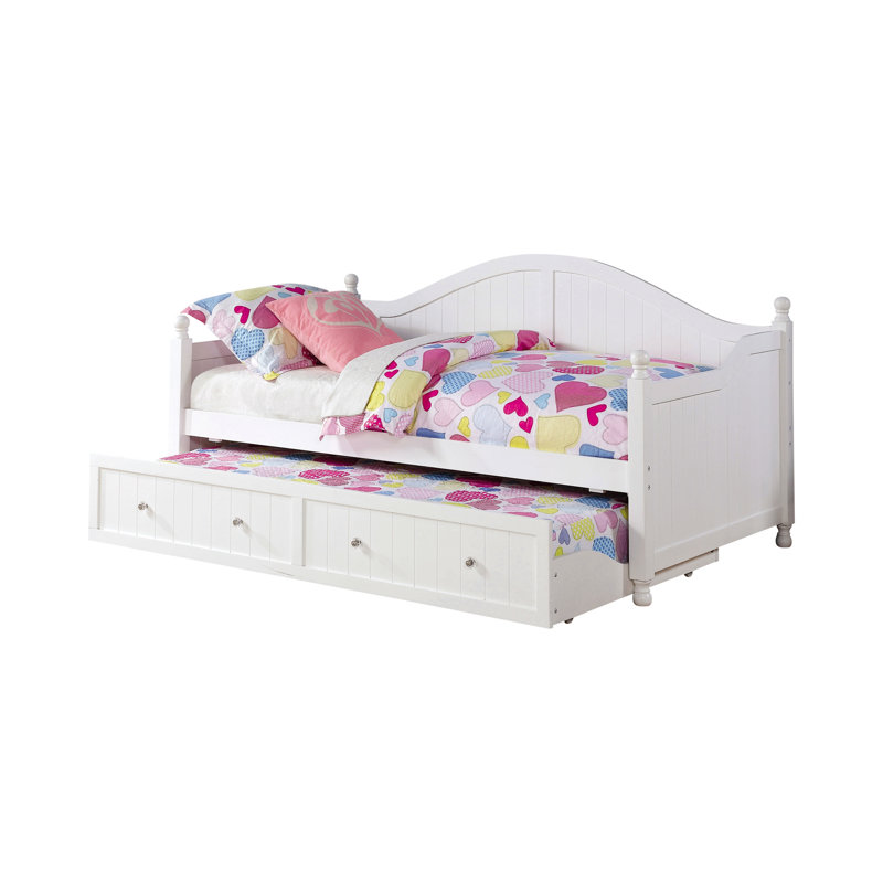 Lit de jour simple blanc avec couchette