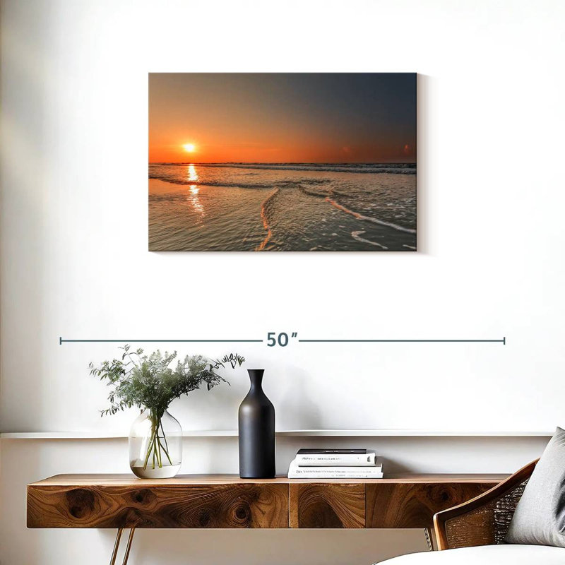 Coucher de soleil sur la plage de Gillard Hilton Head, H 20 po x l 30 po