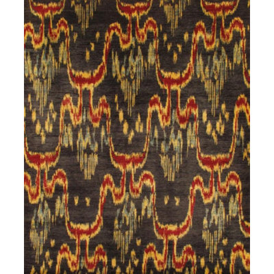 Ikat Area Rug in Black