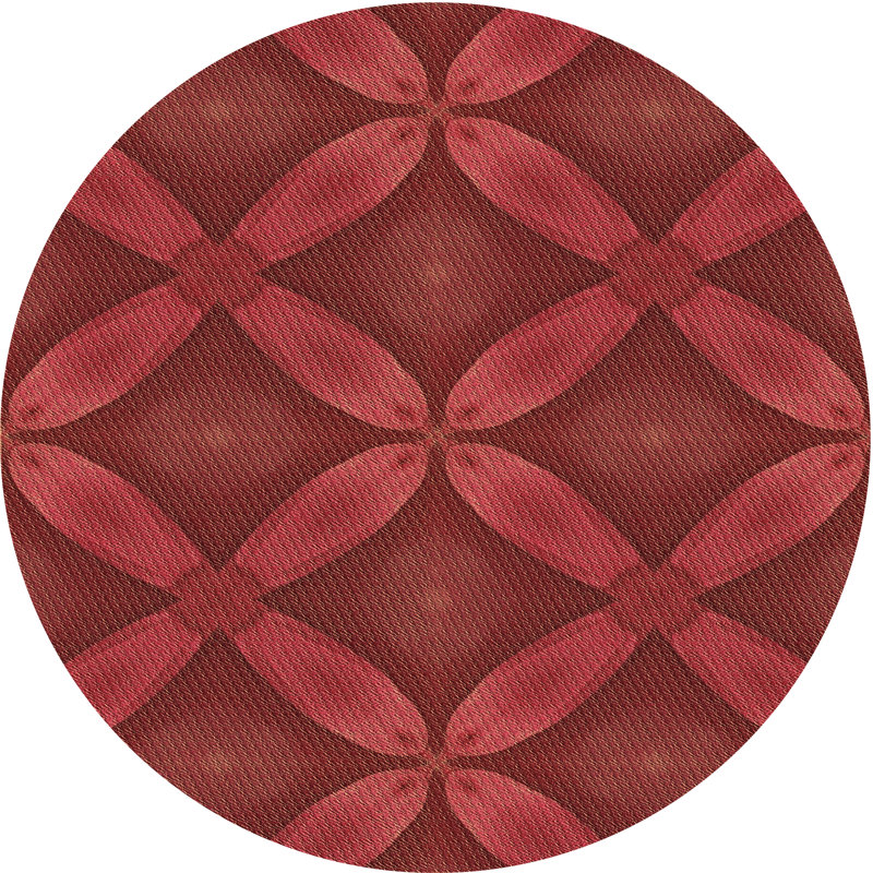 Floral Indoor Rug, Round 6'