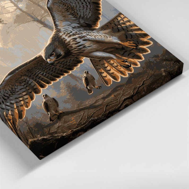 «Birds Northern Goshawk», art mural sur toile brune