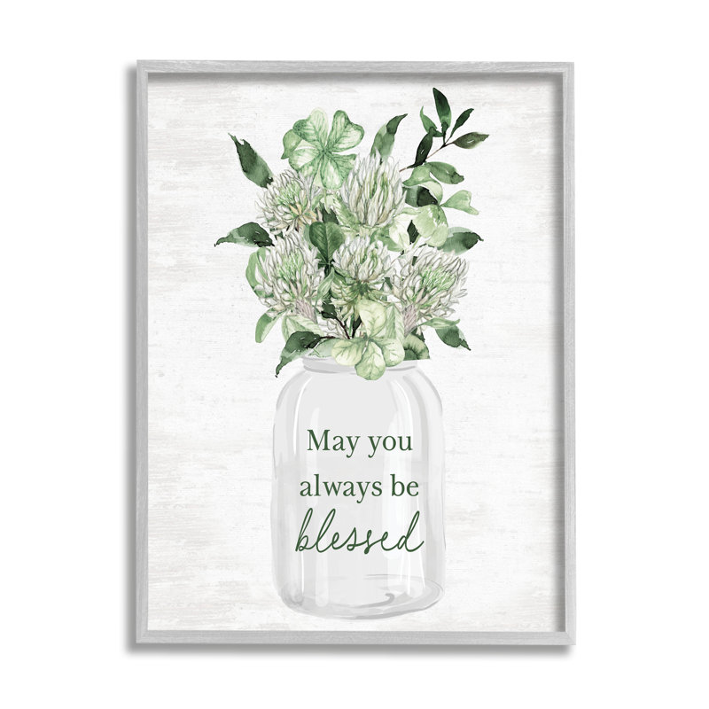 Bb-261-Be Blessed Herb Bouquet, encadré sur bois, Estampe numérique Farmhouse, 20" H x 16" W x 1.5" D