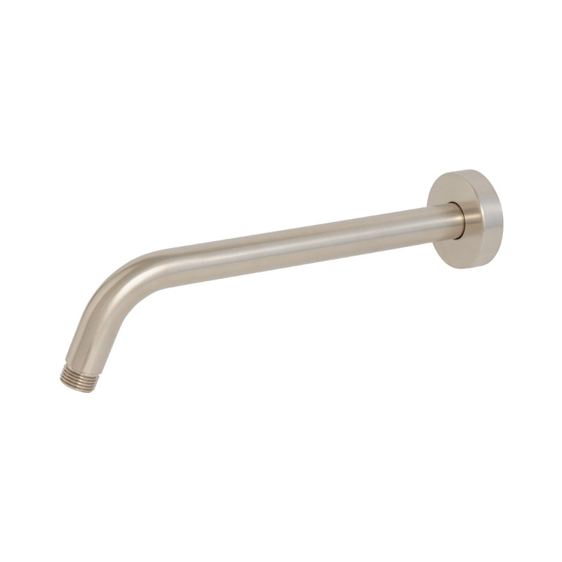 Arch Shower Arm With Flange, Brushed Nickel