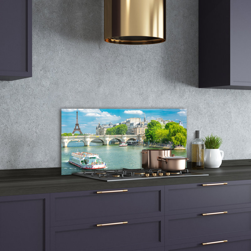 Lum 50cm W x 100cm L Glass Peel and Stick Panel