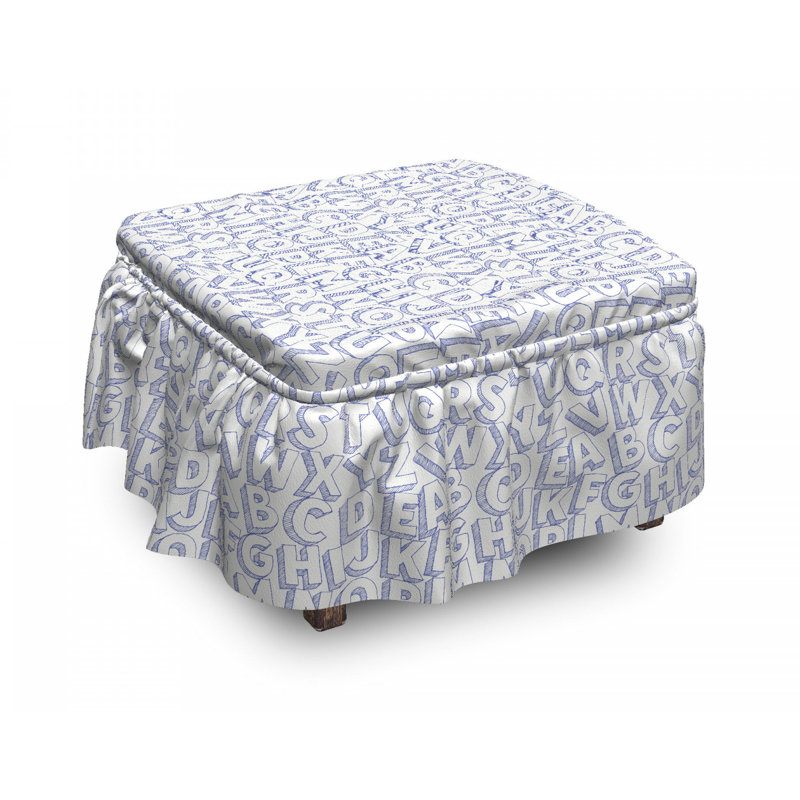 Box Cushion Ottoman Slipcover