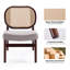 Fauteuils d'appoint en rotin et en bois massif, convenant aux salons et aux salles à manger
