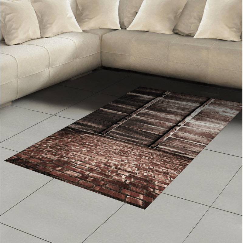 Tapis décoratif rustique en fibre de polyester à haute densité, Rectangle— 4 pi x 5 pi 8 po
