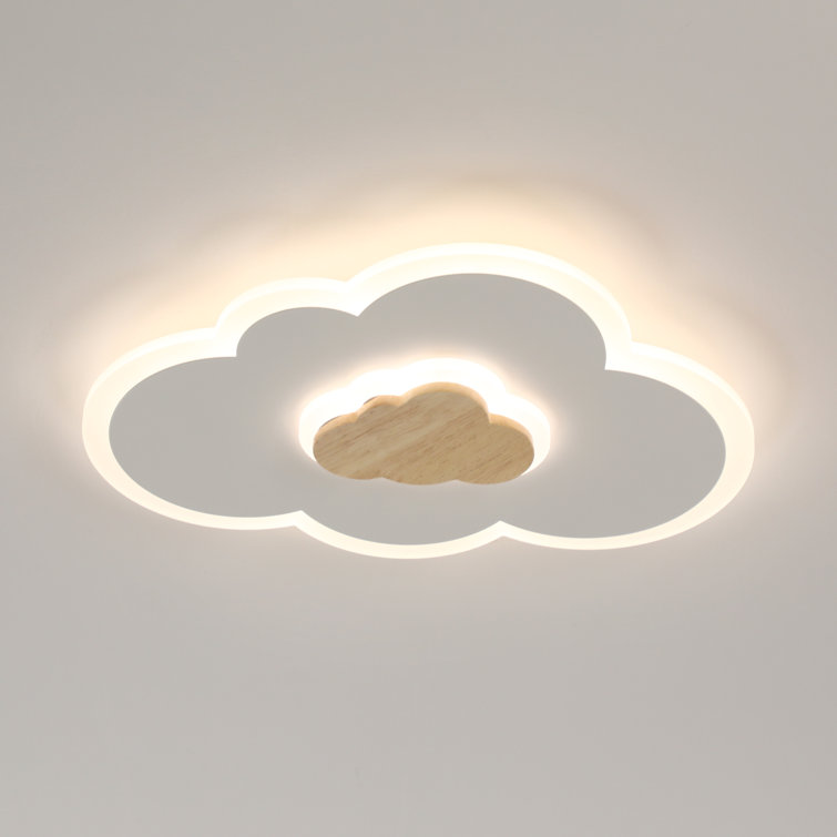 Deontee 15.7" Simple Dimmable Flush Mount Ceiling Light with Remote Control
