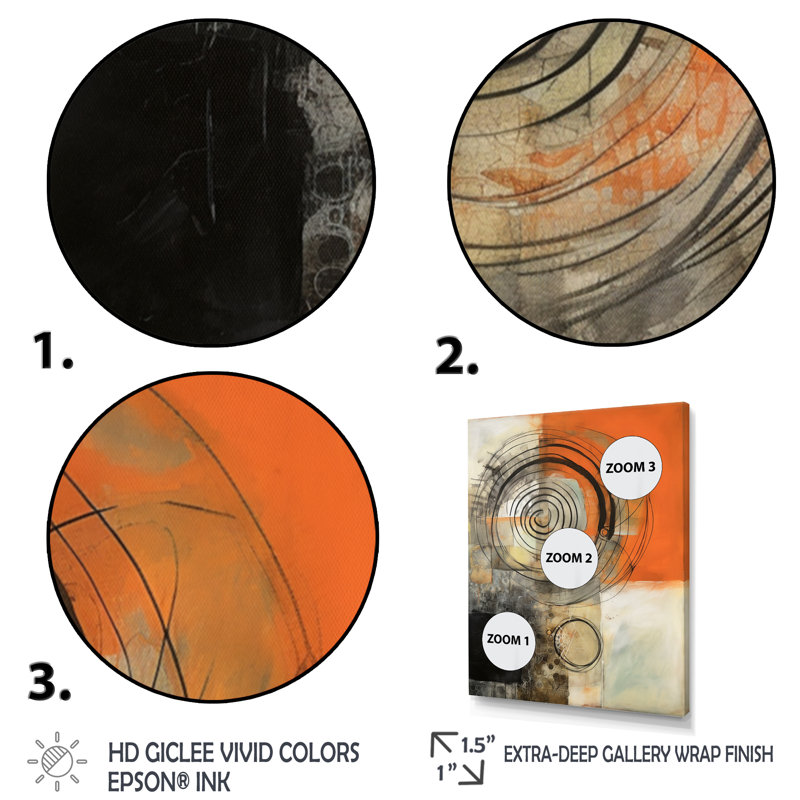 Mid Century Chromatics IV sur impression sur toile, Cadre photo noir, H 32 po x l 24 po x P 1 po