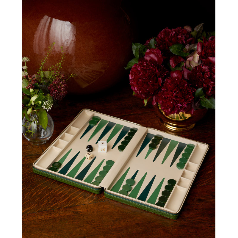 Enzo Travel Backgammon, Green