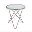 Table ronde en verre givré