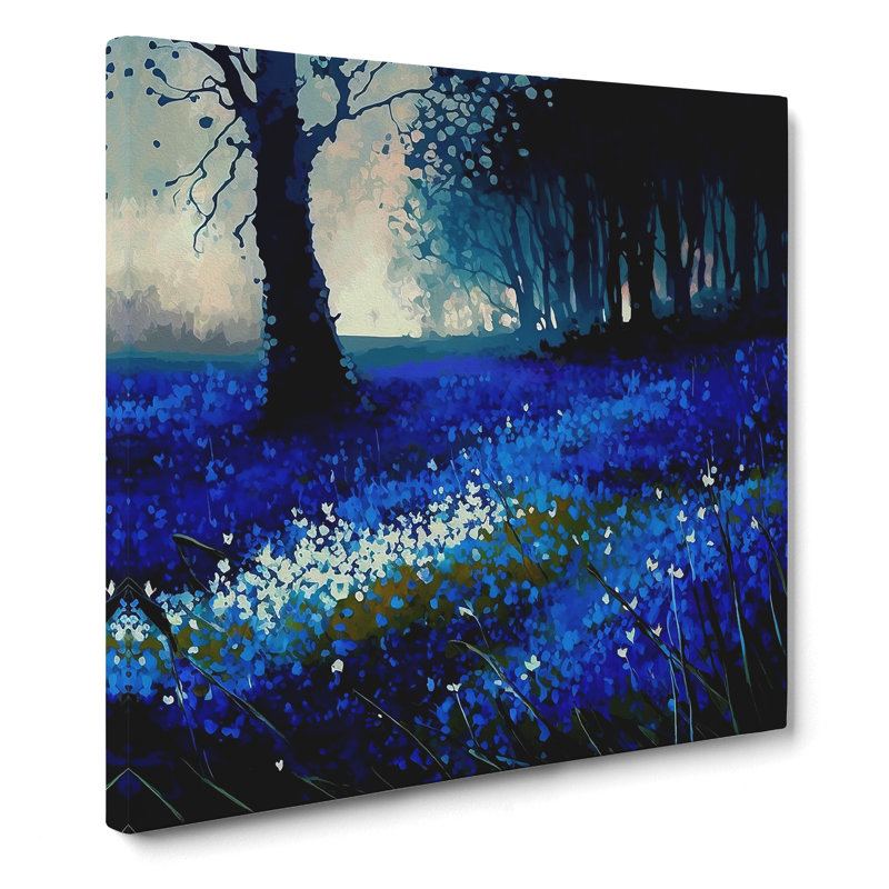 Bluebell Field Abstract Expressionism No.3 - No Frame Print, 35cm H x 35cm W x 3cm D