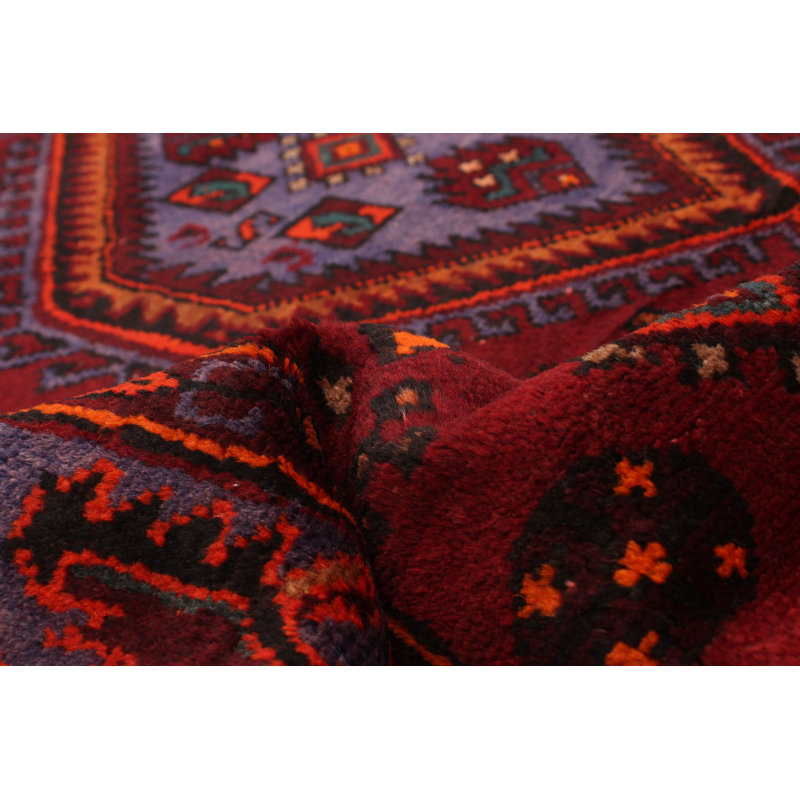 Tapis rouge foncé Konya 4 pi 6 po x 9 pi 0 po Anatolian