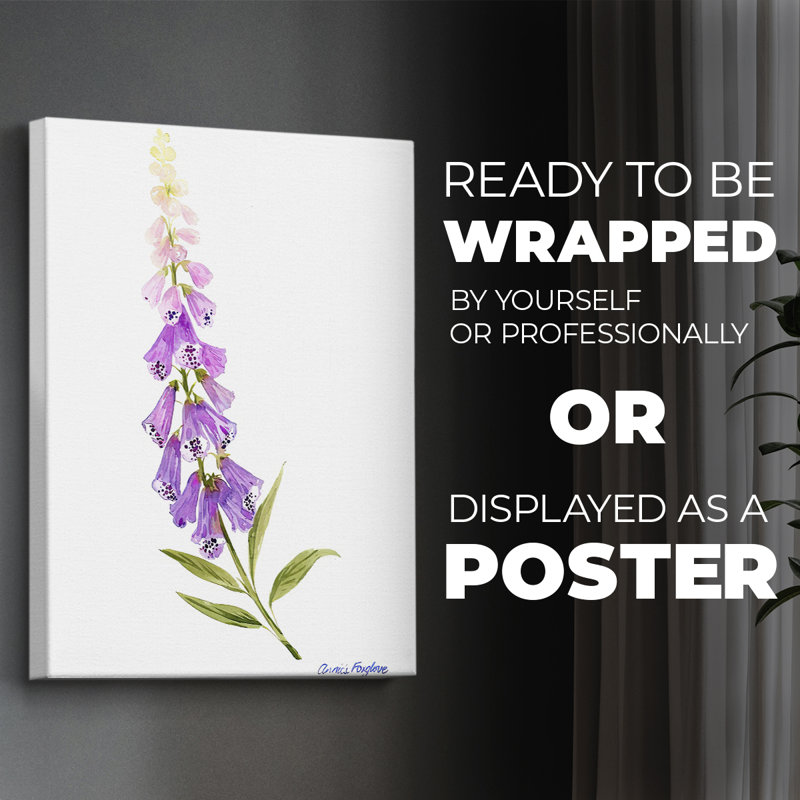 Annie's Foxglove II - Impression sur toile seulement - NON-CADRE, H 36 po x l 24 po