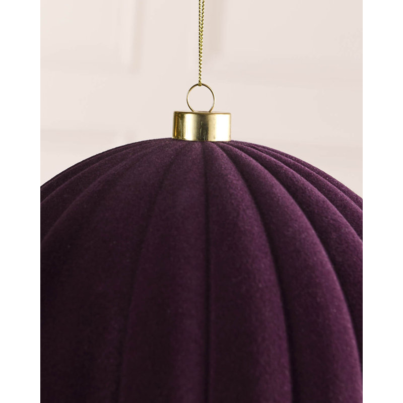 17.5cm Polystyrene Bauble, 22.6 cm H x 20 cm W x 20 cm D, Purple