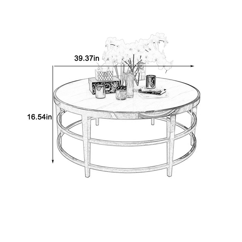 Table basse en acier inoxydable titane lisse