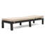 Chaise longue Puerta Kd, structure brun foncé avec coussin beige
