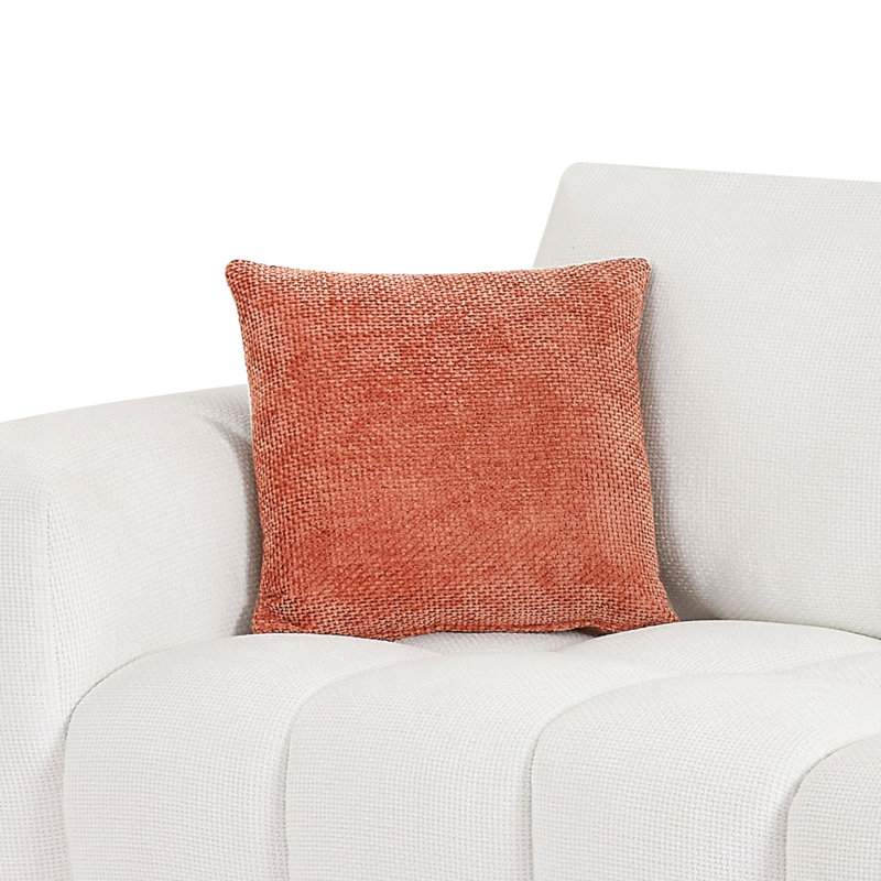 Canapé-lit modulaire convertible Marshmallow de style crème avec repose-pieds, Tissu blanc