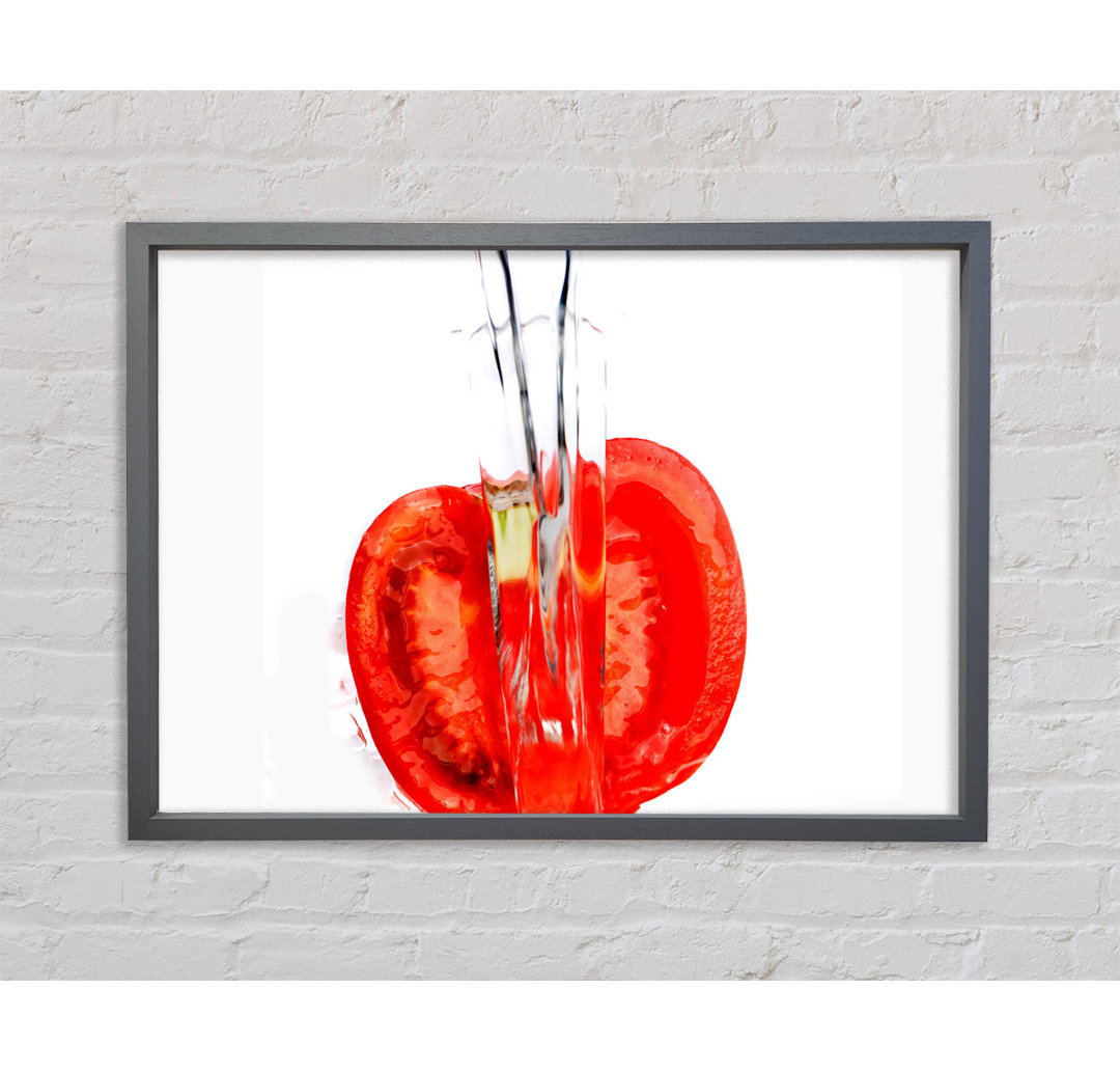 Tomaten-Wasserfall - Einzelner Bilderrahmen Kunstdrucke auf Leinwand