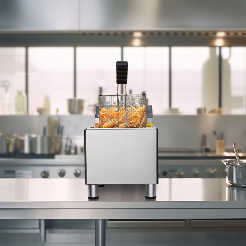 Friteuse électrique de comptoir amovible en acier inoxydable WeChef