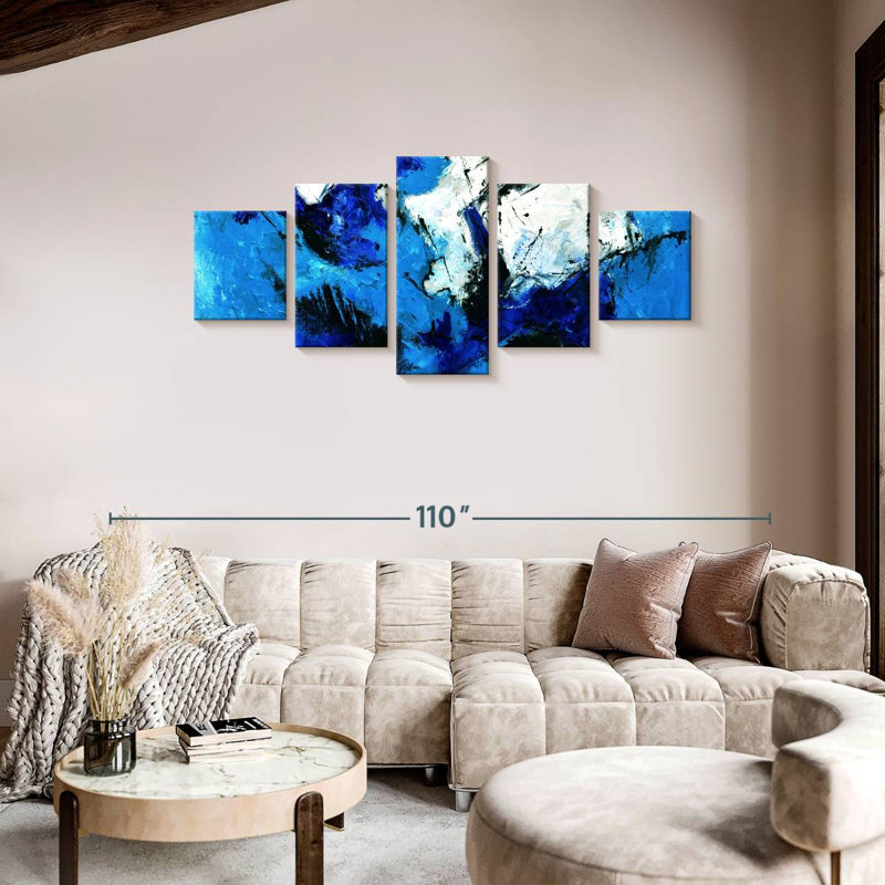 Bleu profond, H 36 po x l 80 po