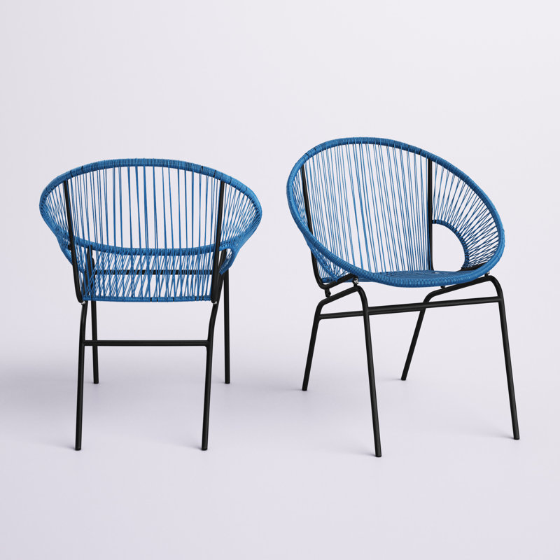 Alamo 26.7" W Papasan Chair, Peacock
