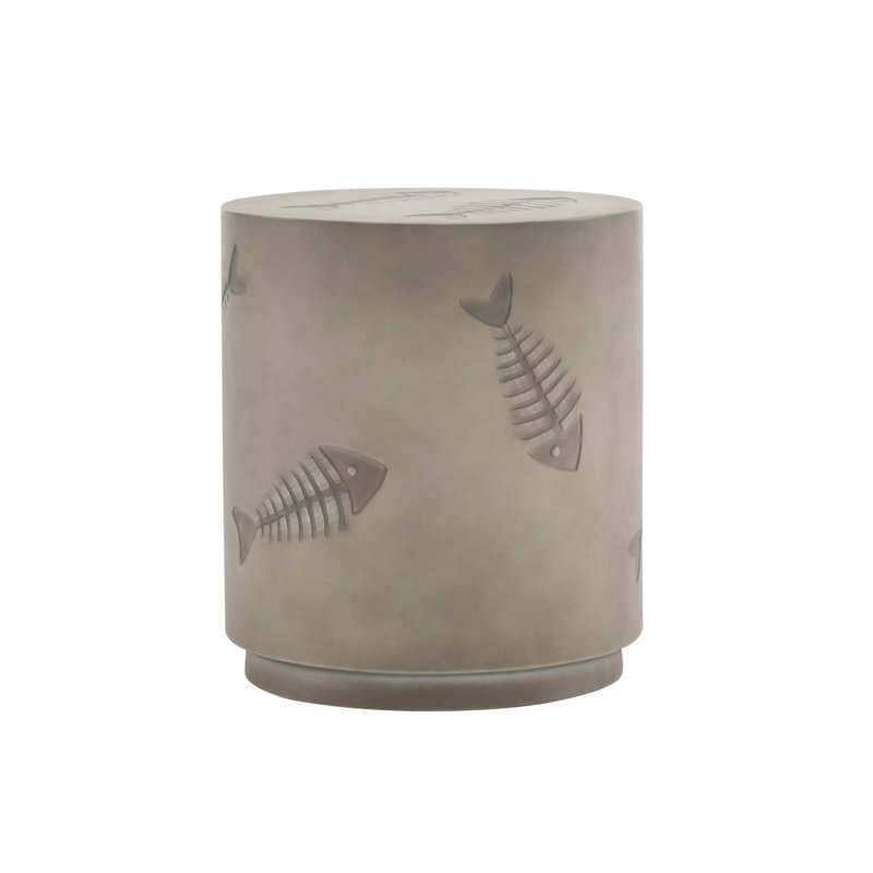 16'' Mgo Side Table Fish Pattern （Only Include Table)