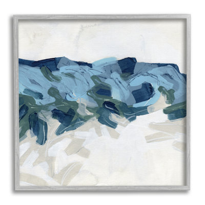 " Lively Coastal Tide Abstraction Chaotic Wave Shapes " by June Erica Vess Painting Print