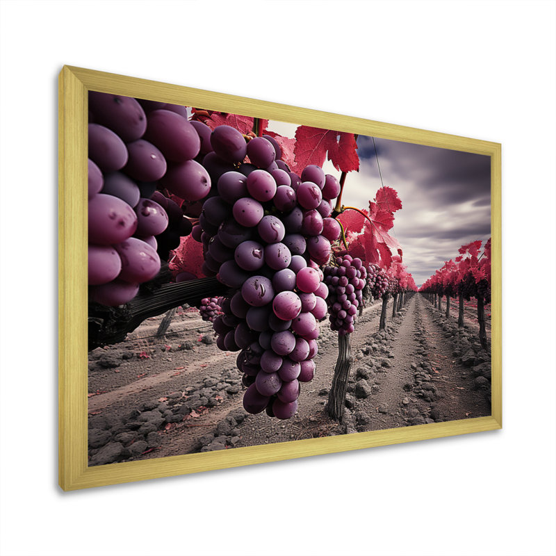 " France Bordeaux Vineyard Symphony II ", H 24 po x l 32 po x P 1 po, Cadre doré à une seule photo