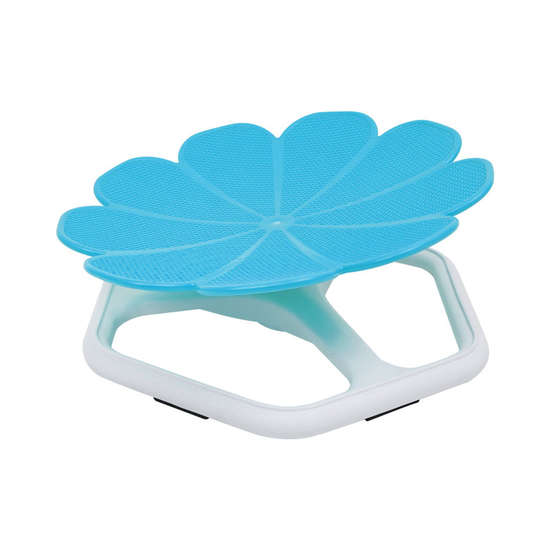 360° Swivel Sensory Spin Chair – Orange Flower-Shaped Wobble Seat For Vestibular Development & Balance Training, Blue