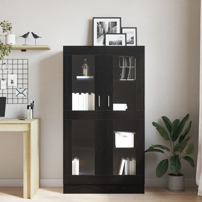 vidaXL Vitrine Cabinet Room Divider Storage Cabinet Bookshelf Engineered Wood