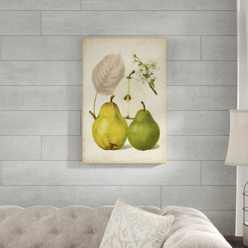«Harvest Pears I», peinture sur toile, H 30 po x l 20 po