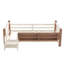 Lit simple en bois massif pour enfant avec bibliothèques de rangement, escaliers et garde-corps, aucun sommier nécessaire, beige-872644743-872644741