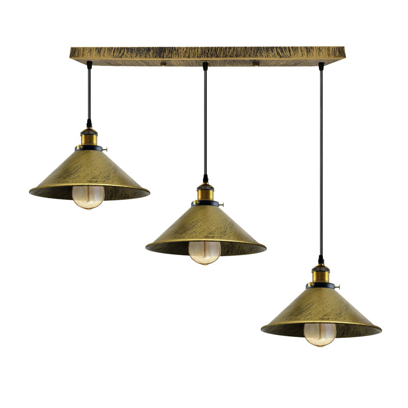 Lucas 3 - Light Pendant, Brushed Brass