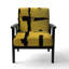 Fauteuil d'appoint rembourré Glam Dancing Shape I-1447969170
