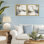Ensemble de cadres flottants Heron Feathers Over Water 2pc, design par Mona Grace