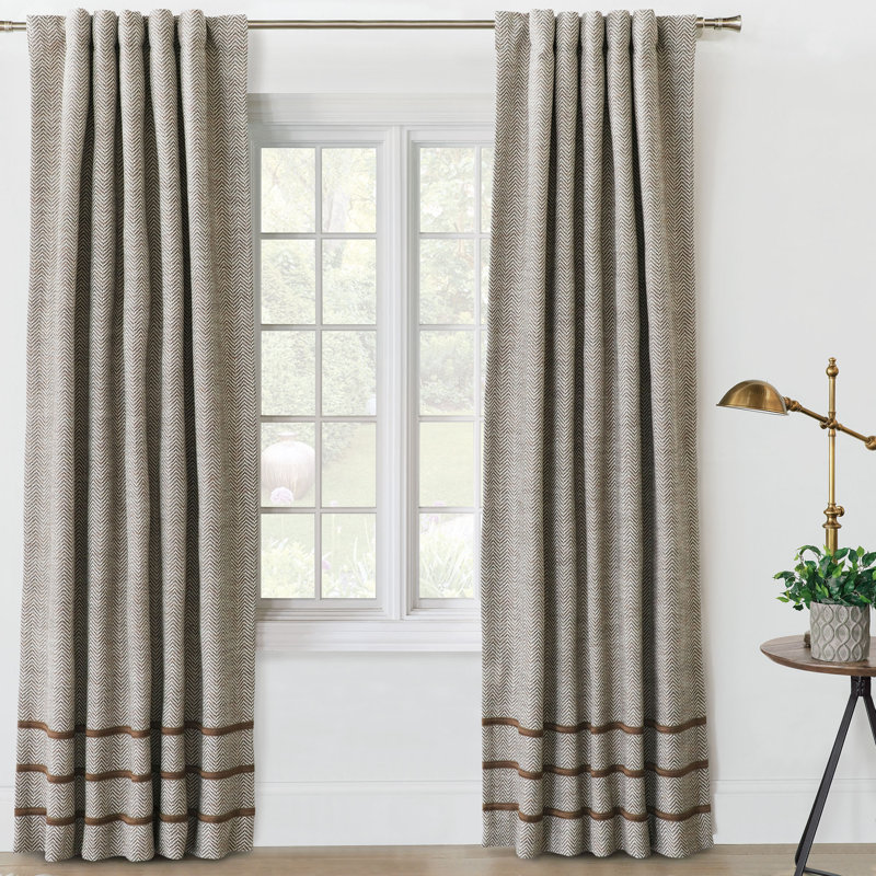 Steeplechaser Room Darkening Curtain, 96" W x 108" L