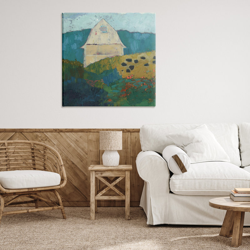 "Abstract Farm Impression", art mural par Sue Jachimiec, H 36 po x l 36 po