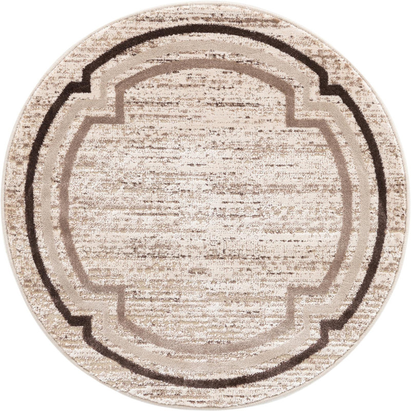 Alfano Geometric Indoor Rug, Round 3'